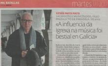 Xesús Mato: "A influencia da Igrexa na música foi bestial en Galicia"