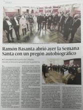 Ramón Basanta abrió la Semana Santa con un pregón autobiográfico