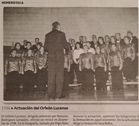 Actuación del Orfeón Lucense (1998)