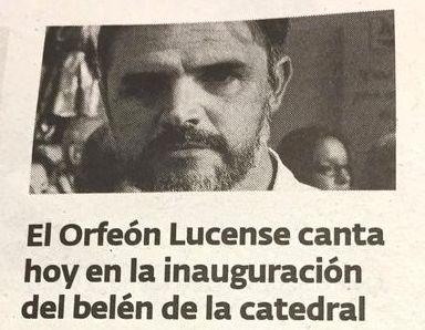 El Orfeón Lucense canta hoy en la inauguración del belén de la Catedral