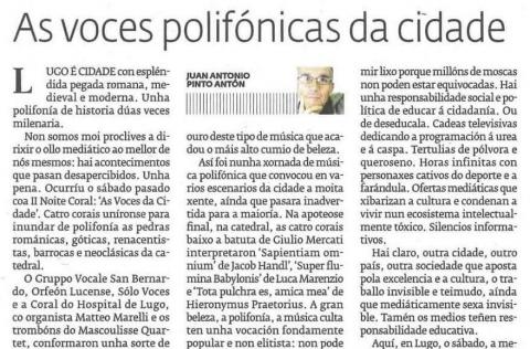 As voces polifónicas da cidade