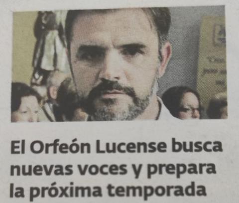 El Orfeón Lucense busca nuevas voces y prepara la próxima temporada