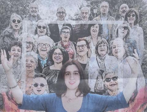 Sara Nebra, directora del Orfeón Lucense