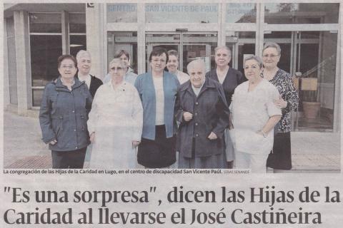 "Es una sorpresa", dicen las Hijas de la Caridad al llevarse el José Castiñeira